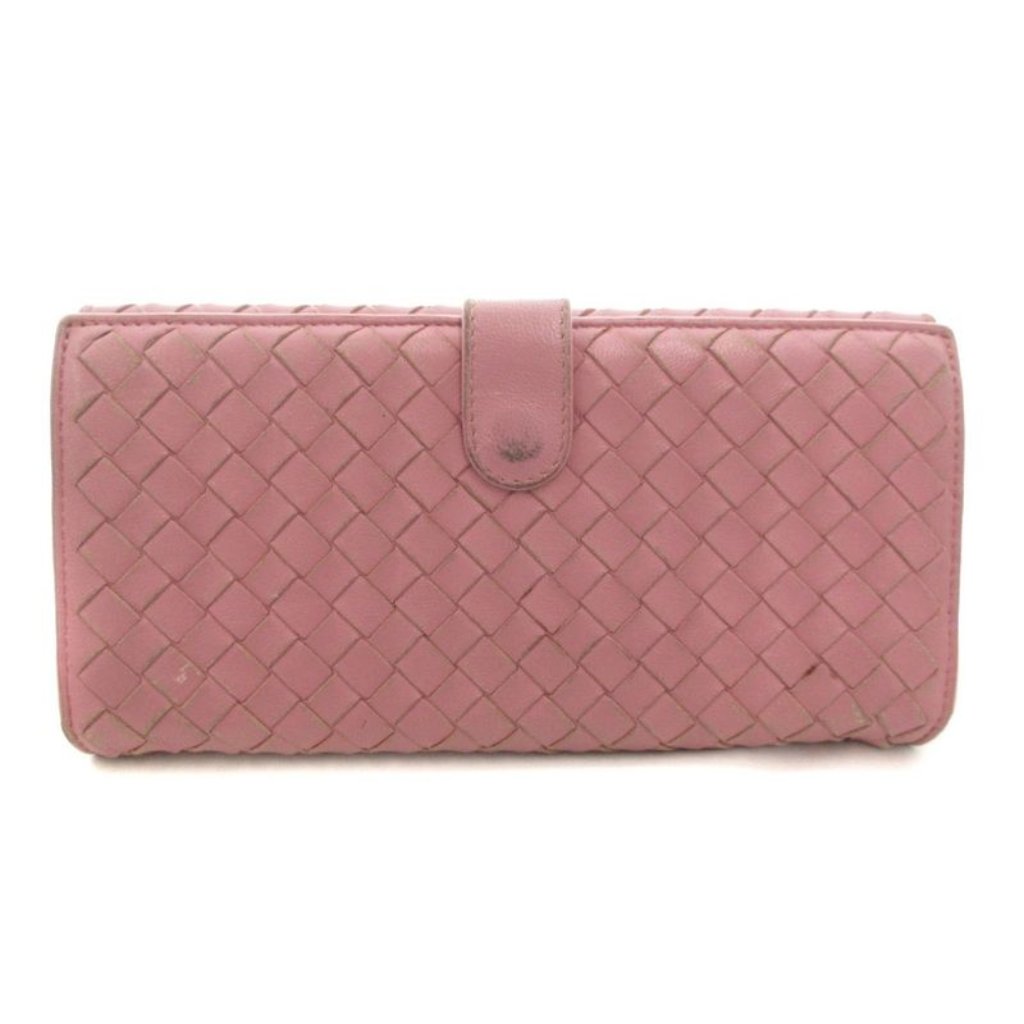 Bottega Veneta Intrecciato Long Wallet Bifold With Coin Purse Hook Leather